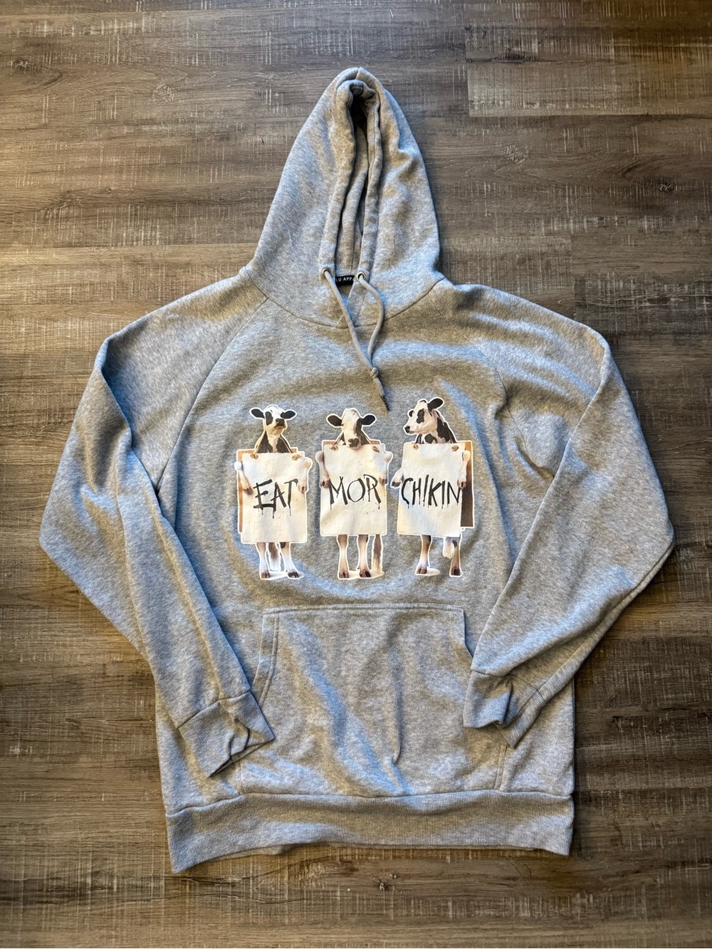 Gray Chick-fil-a Eat Mor Chikin Hoodie